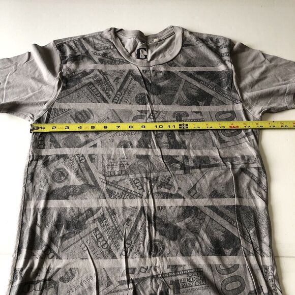 G By Guess Mens Hundred Dollar Bills Print Tee Size Small - Picture 4 of 9